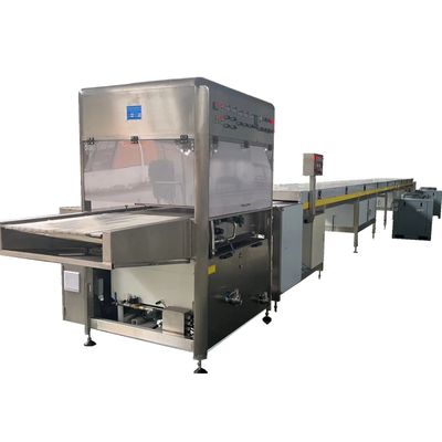 acheter Machine automatique pour enrober le chocolat en acier inoxydable 304 et tunnel de refroidissement de 18M pour boulangerie online manufacture
